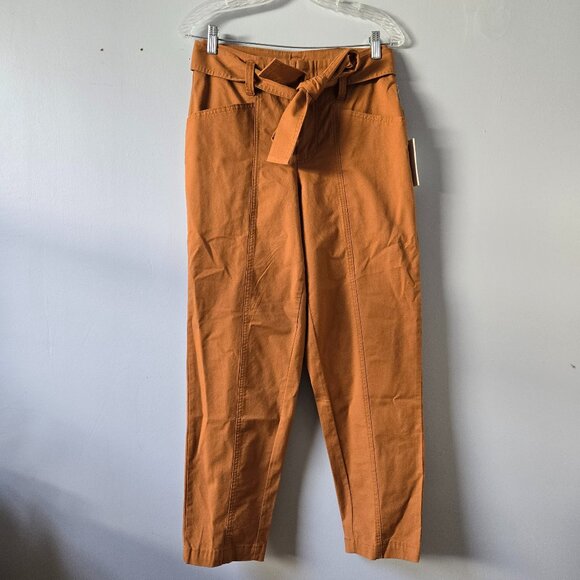 NWT A New Day Terracotta High Waist Tie Pants 4 - Picture 1 of 5